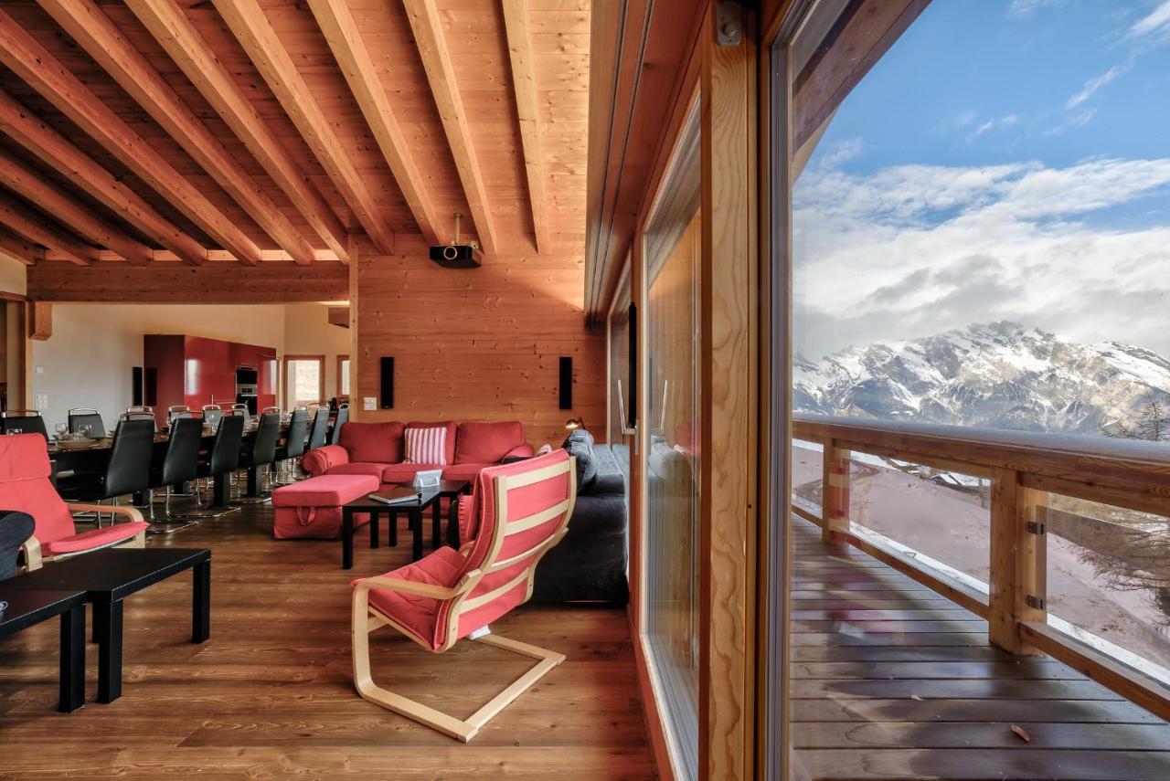 Chalet Flocon De Neige - Jacuzzi - Sauna La Tzoumaz Kültér fotó