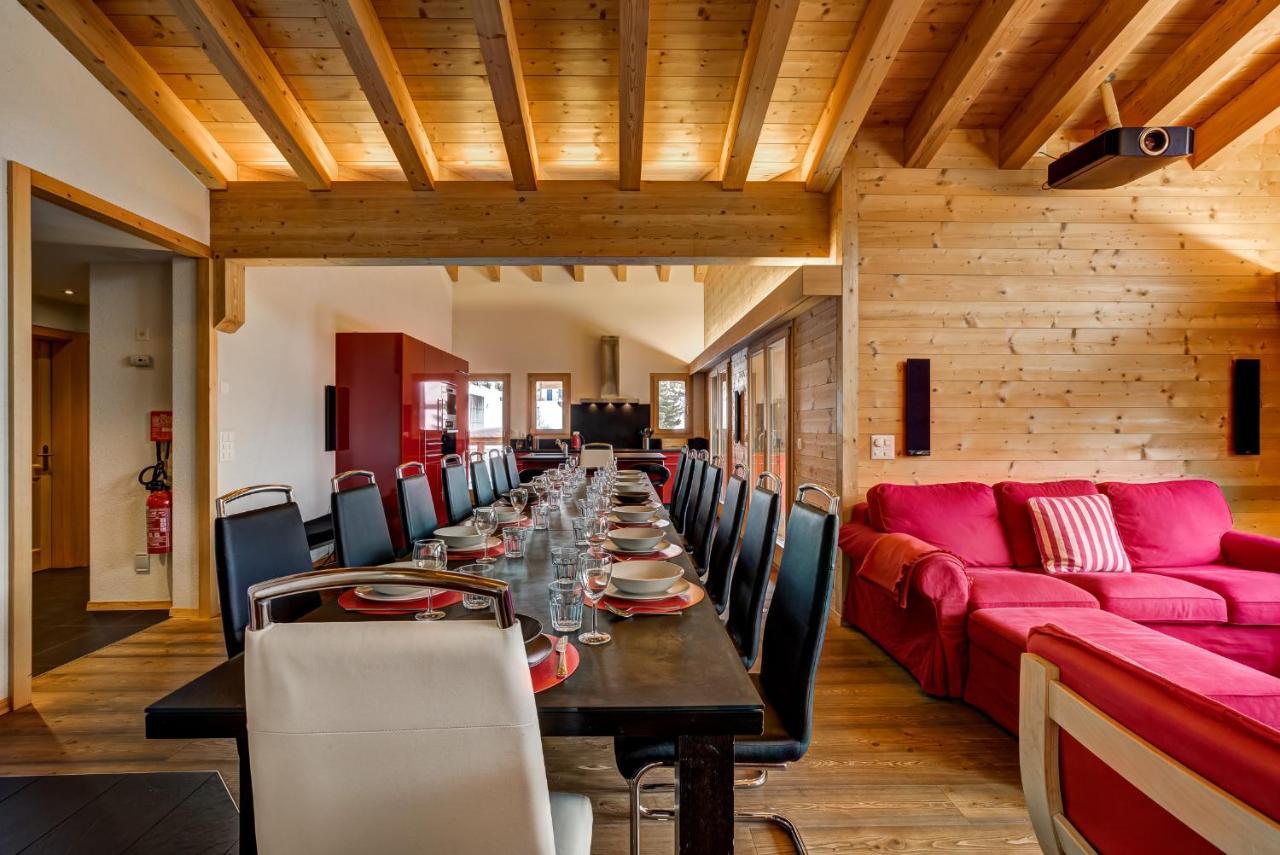 Chalet Flocon De Neige - Jacuzzi - Sauna La Tzoumaz Kültér fotó