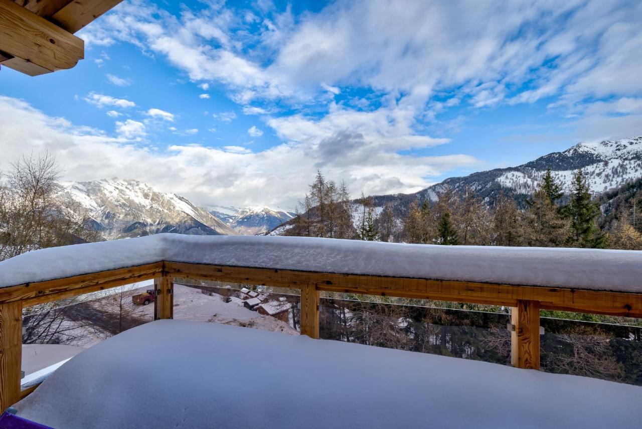 Chalet Flocon De Neige - Jacuzzi - Sauna La Tzoumaz Kültér fotó