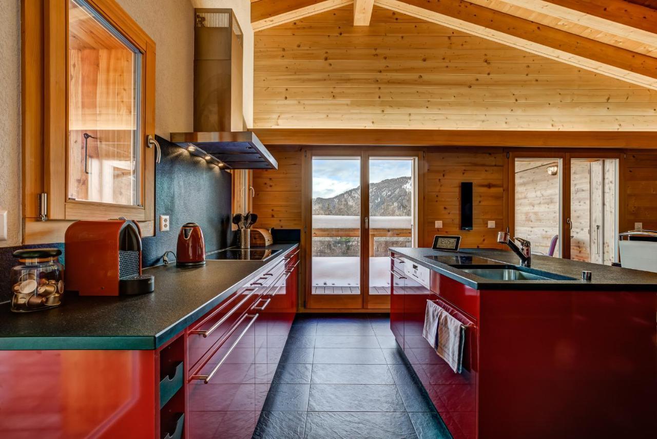 Chalet Flocon De Neige - Jacuzzi - Sauna La Tzoumaz Kültér fotó