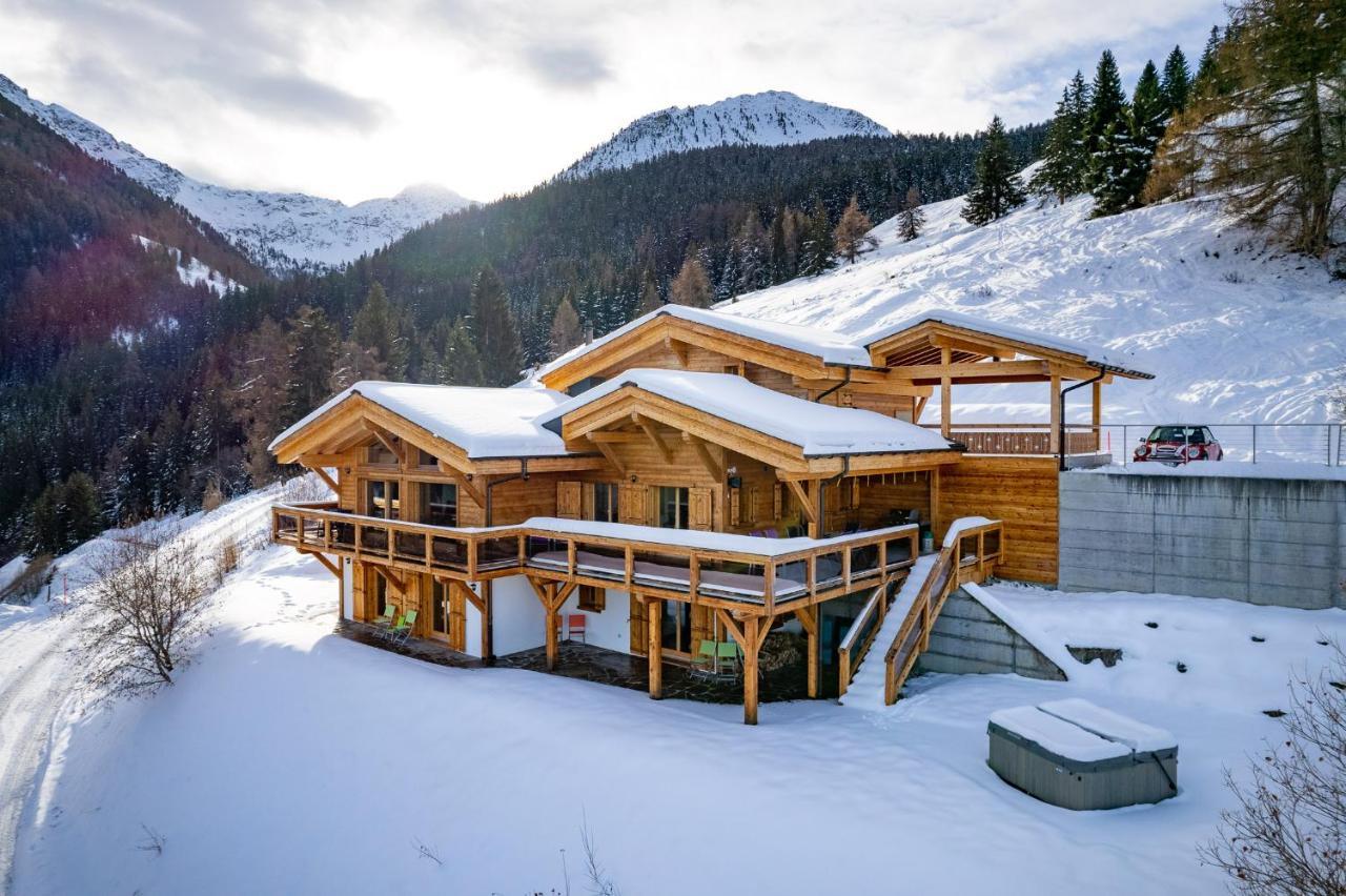 Chalet Flocon De Neige - Jacuzzi - Sauna La Tzoumaz Kültér fotó