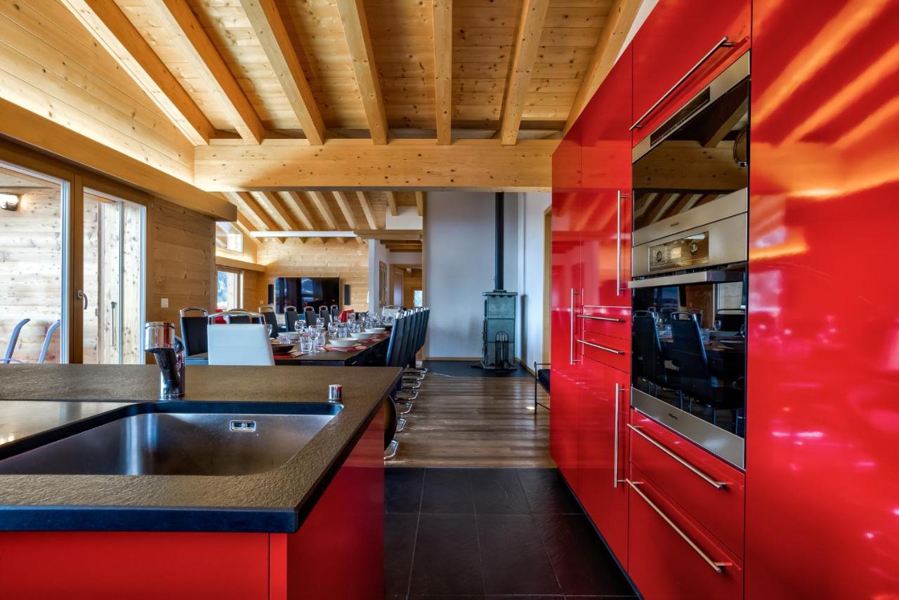 Chalet Flocon De Neige - Jacuzzi - Sauna La Tzoumaz Kültér fotó