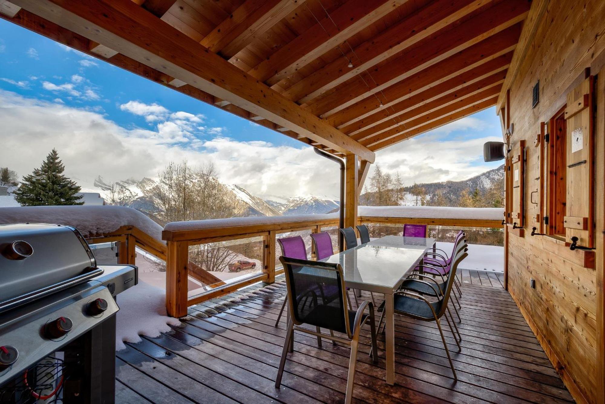 Chalet Flocon De Neige - Jacuzzi - Sauna La Tzoumaz Kültér fotó